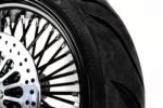 16 x 5.5 Black Rim 52 Fat Mammoth Spoke Rear Wheel BW Tire Harley Touring 09+