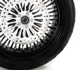 16 x 5.5 Black Rim 52 Fat Mammoth Spoke Rear Wheel BW Tire Harley Touring 09+