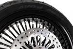16 x 5.5 Black Rim 52 Fat Mammoth Spoke Rear Wheel BW Tire Harley Touring 09+