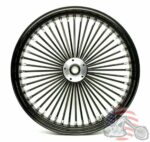21 3.5 46 Fat King Spoke Black Out Front Wheel Whitewall Tire Harley Touring 08+