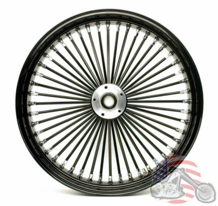 21 3.5 46 Fat King Spoke Black Out Front Wheel Whitewall Tire Harley Touring 08+