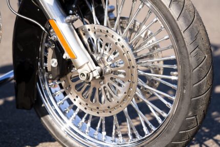 21 3.5 46 Fat King Spoke Front Chrome Rim Blackwall Wheel Tire Package Harley DD