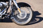 21 3.5 46 Fat King Spoke Front Chrome Rim Blackwall Wheel Tire Package Harley DD