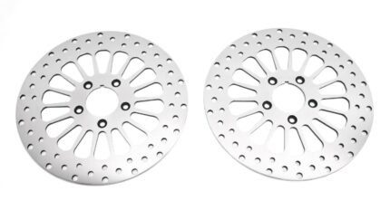 21 3.5 Black 46 Fat Daddy King Spoke Wheel Package BW Dual Disc Harley Touring