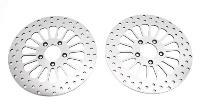 21 3.5 Black 46 Fat Daddy King Spoke Wheel Package BW Dual Disc Harley Touring
