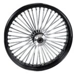 21 3.5 Black 46 Fat Daddy King Spoke Wheel Package BW Dual Disc Harley Touring