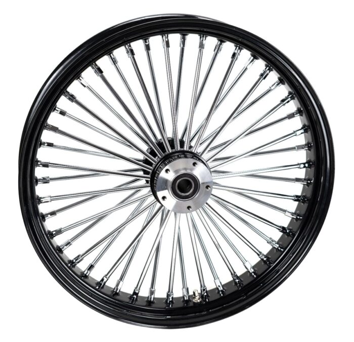 21 3.5 Black 46 Fat Daddy King Spoke Wheel Package BW Dual Disc Harley Touring