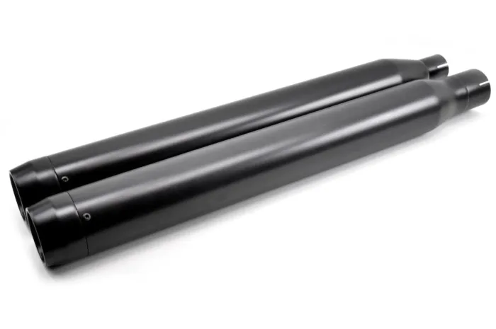 3.5" Black Snub Slip-On Mufflers Exhaust Pipes 2017-2020 Harley Touring Bagger