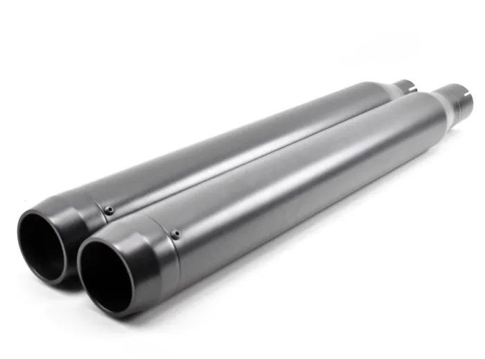 3.5" Black Snub Slip-On Mufflers Exhaust Pipes 2017-2020 Harley Touring Bagger