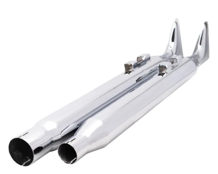 36" Chrome Fishtail Exhaust Slip On Mufflers Pipes 17-22 Harley Touring Bagger
