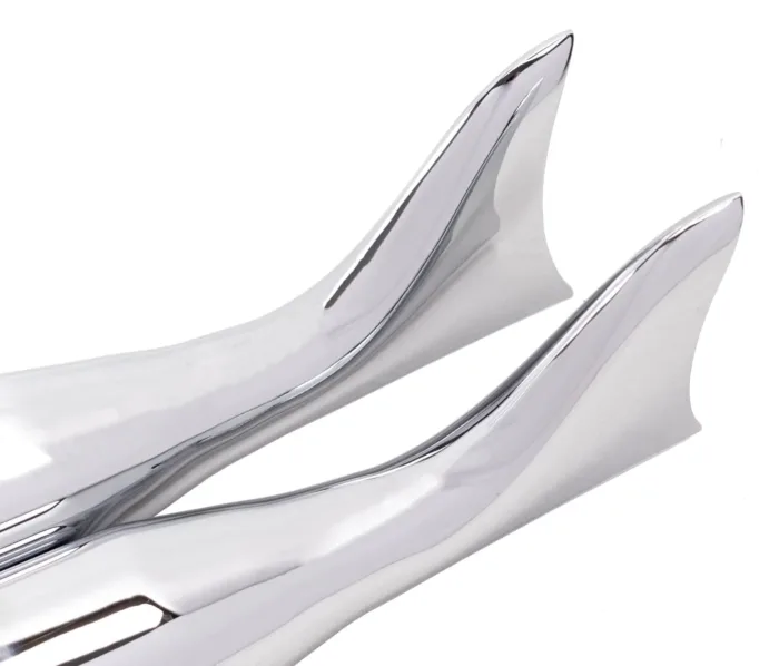 36" Chrome Fishtail Exhaust Slip On Mufflers Pipes 17-22 Harley Touring Bagger