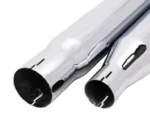 36" Chrome Fishtail Exhaust Slip On Mufflers Pipes 17-22 Harley Touring Bagger