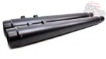 4" Black Megaphone Slip-On Mufflers Exhaust Pipes 95-16 Harley Touring Dresser