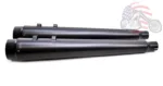 4" Black Megaphone Slip-On Mufflers Exhaust Pipes 95-16 Harley Touring Dresser