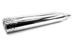 4" Chrome Swiss Cheese Drilled Slip-On Mufflers Exhaust Pipes Harley Touring 17+