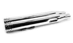 4" Chrome Swiss Cheese Drilled Slip-On Mufflers Exhaust Pipes Harley Touring 17+