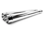 4.5" Chrome Megaphone Slip-On Mufflers Exhaust Pipes 2017-2020 Harley Touring