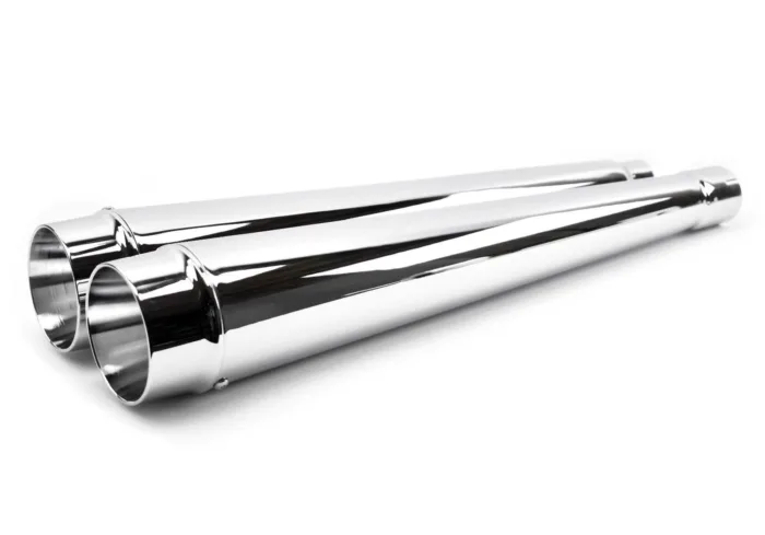 4.5" Chrome Megaphone Slip-On Mufflers Exhaust Pipes 2017-2020 Harley Touring
