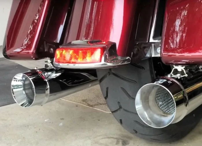 4.5" Chrome Megaphone Slip-On Mufflers Exhaust Pipes 2017-2020 Harley Touring