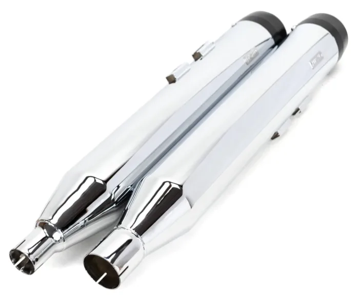 4.5" Chrome Snub Nose Slip-On Mufflers Exhaust Pipes 17-22 Harley Touring Bagger