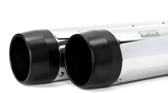 4.5" Chrome Snub Nose Slip-On Mufflers Exhaust Pipes 17-22 Harley Touring Bagger