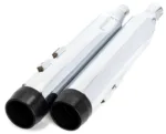 4.5" Chrome Snub Nose Slip-On Mufflers Exhaust Pipes 17-22 Harley Touring Bagger