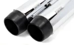 4.5" Chrome Snub Nose Slip-On Mufflers Exhaust Pipes 17-22 Harley Touring Bagger