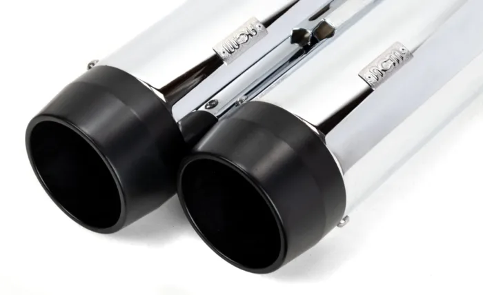 4.5" Chrome Snub Nose Slip-On Mufflers Exhaust Pipes 17-22 Harley Touring Bagger