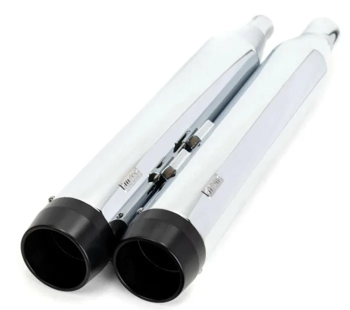 4.5" Chrome Snub Nose Slip-On Mufflers Exhaust Pipes 17-22 Harley Touring Bagger