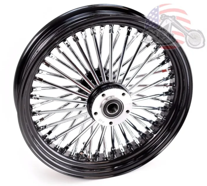 48 King Fat Spoke 16 X 3.5 Front Wheel Black Rim Hub Harley Softail Wide Glide