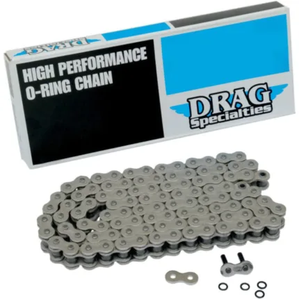 530 Series O Ring 110 Link Chain Natural Finish Harley Ironhead Sportster XL XLH