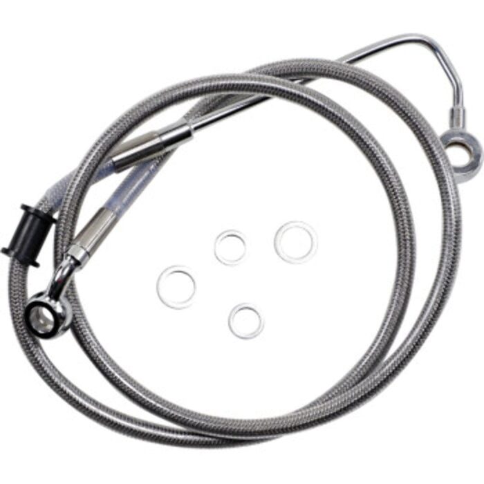 +8" 42" Extended Braided Stainless Upper Brake Line Harley Softail 15-17 ABS