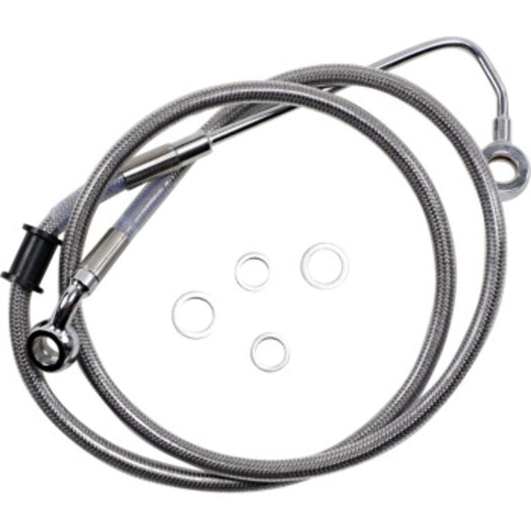 +8" 42" Extended Braided Stainless Upper Brake Line Harley Softail 15-17 ABS