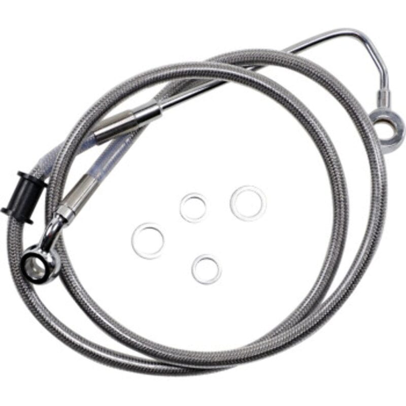 +8" 42" Extended Braided Stainless Upper Brake Line Harley Softail 15-17 ABS