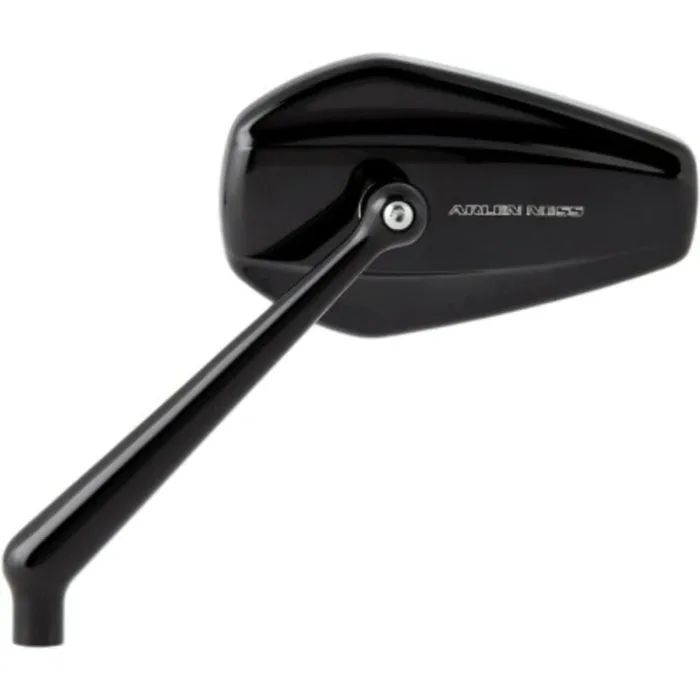 Arlen Ness Black Mini Stocker Right Side View Mirror Handlebar Screw-In Harley