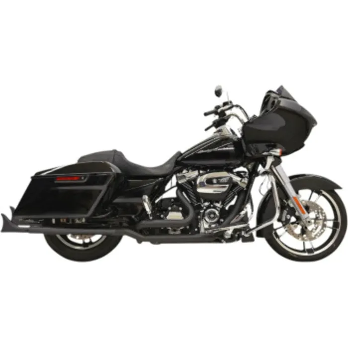 Bassani 2 1/4" Black 33" Fishtail Slip On Baffled Mufflers Pipes Harley Touring