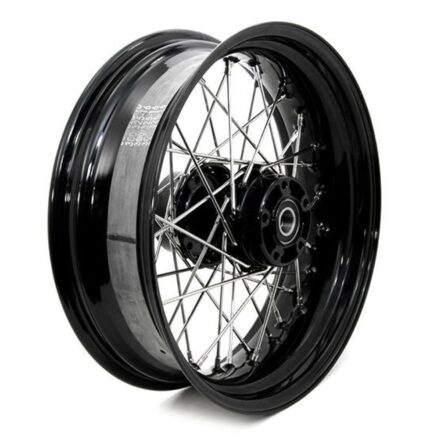 Black 40 Spoke 16" x 5" Rear Wheel Rim Harley 08-2018 Sportster Wide Tire Kit