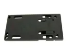 Black Adjustable 4 Four Speed Transmission Trans Plate Mount Harley Big Twin FL