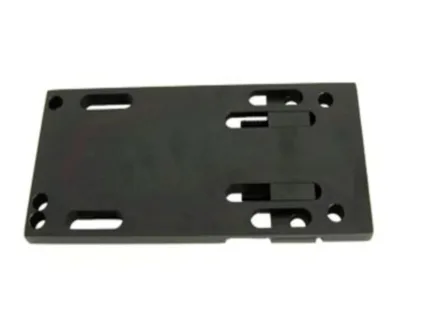 Black Adjustable 4 Four Speed Transmission Trans Plate Mount Harley Big Twin FL