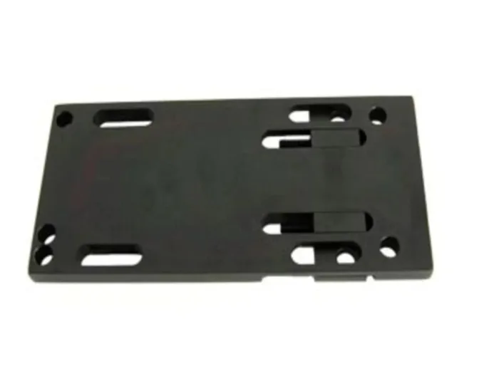 Black Adjustable 4 Four Speed Transmission Trans Plate Mount Harley Big Twin FL