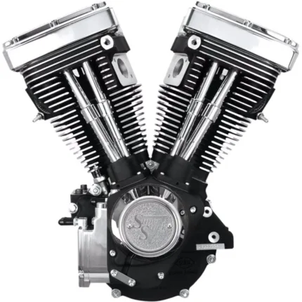 Black & Chrome S&S 80" 1340cc Evolution Evo V80 Long Block Motor Engine 310-0233