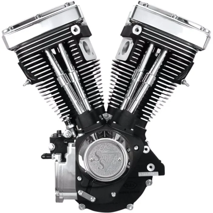 Black & Chrome S&S 80" 1340cc Evolution Evo V80 Long Block Motor Engine 310-0233