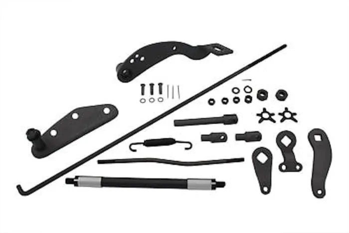 Black Mechanical Brake Control Kit 1936-1957 Harley Knucklehead Panhead FL U EL