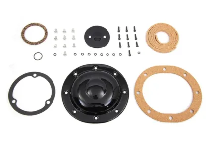 Black Outer Derby Primary Inspection Cover Kit 36-64 Harley Knucklehead Panhead
