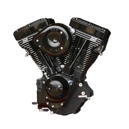 Black S&S V124 124" Evolution Evo Motor Engine Harley Softail Dyna Touring FXR