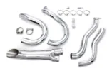 Chrome 2 into 1 Lake Pipes Exhaust Headers 70Up Harley Shovelhead Custom Chopper
