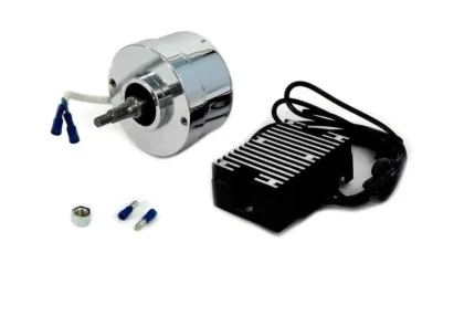 Chrome Generator Alternator 12 Volt 17 Amp Conversion Kit Harley Ironhead Servi
