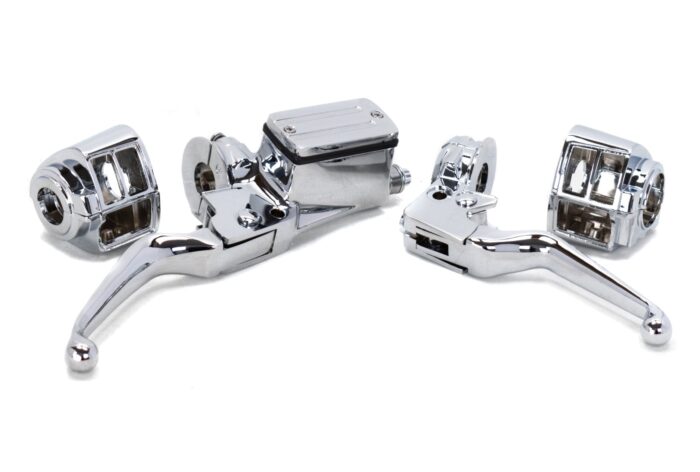 Chrome Handlebar Controls Switch Housings Chrome Harley Shovelhead Evo Xl 82-95