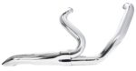 Chrome High Output Adjustable 2 into 1 Exhaust Pipe Header Harley Touring Bagger