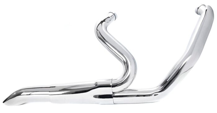 Chrome High Output Adjustable 2 into 1 Exhaust Pipe Header Harley Touring Bagger